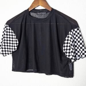 Rock n Rose Couture Mesh Top Size S Black Sheer Indie Sleaze Y2K